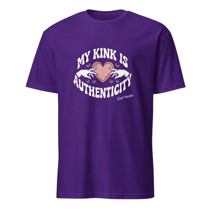 “My Kink Is Authenticity” Tropical Purple Soft-Style T- product image (1)
