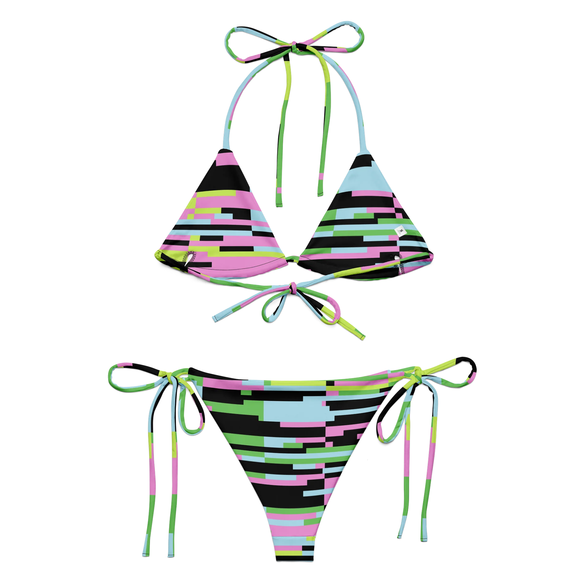 Pastel Glitch String Bikini product image (10)