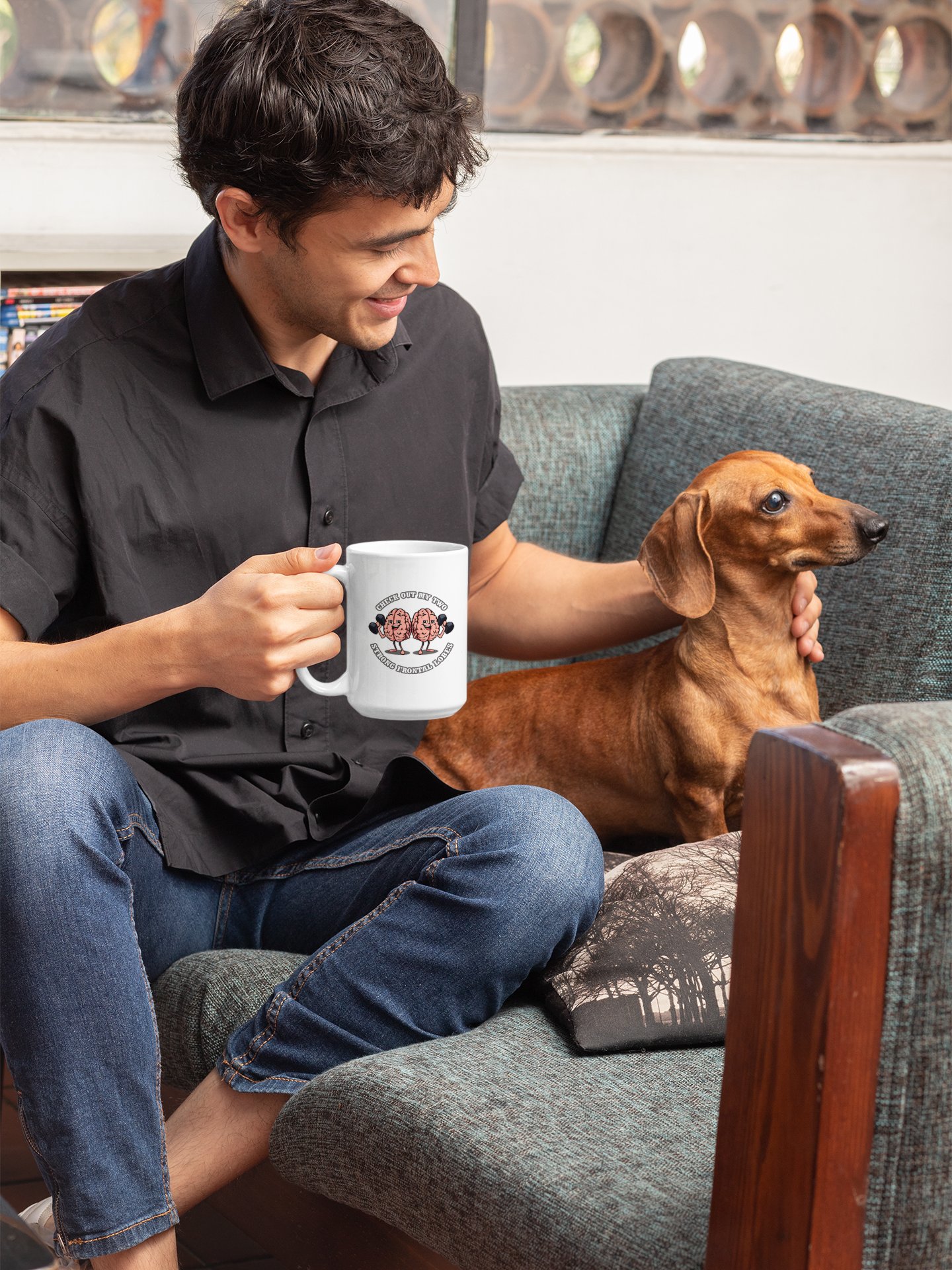 Two Strong Frontal Lobes Mug - Sarcastic Coffee Cup product image (2)