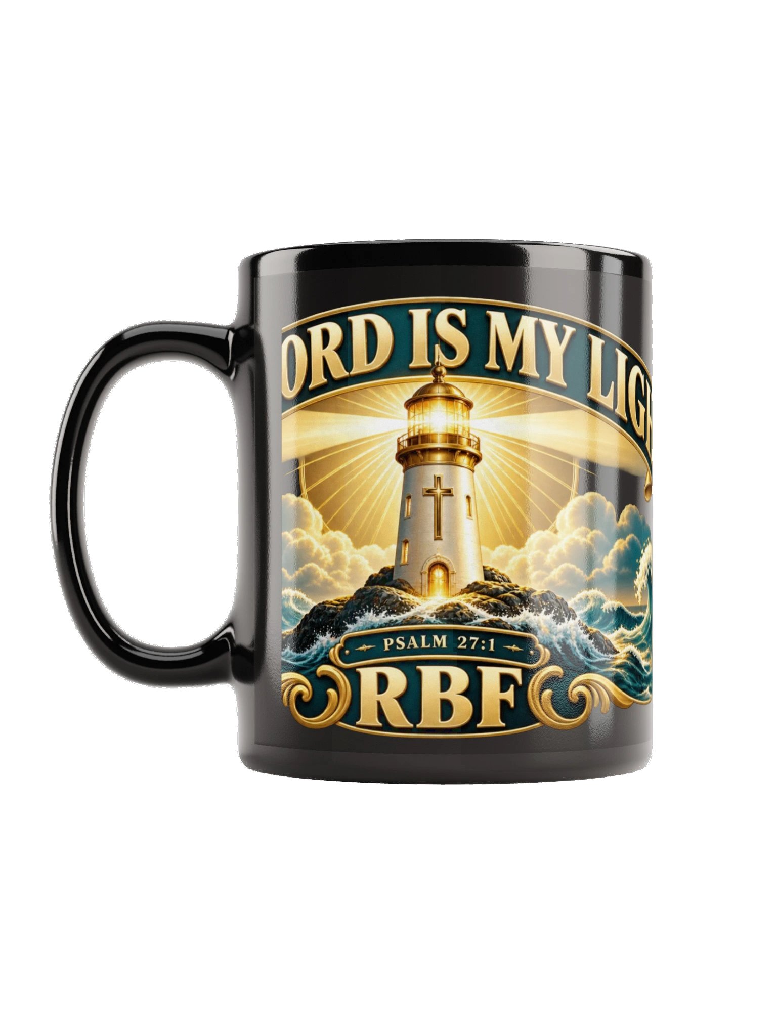 The Lord Is My Light Lighthouse Mug — Psalm 27:1 product image (7)