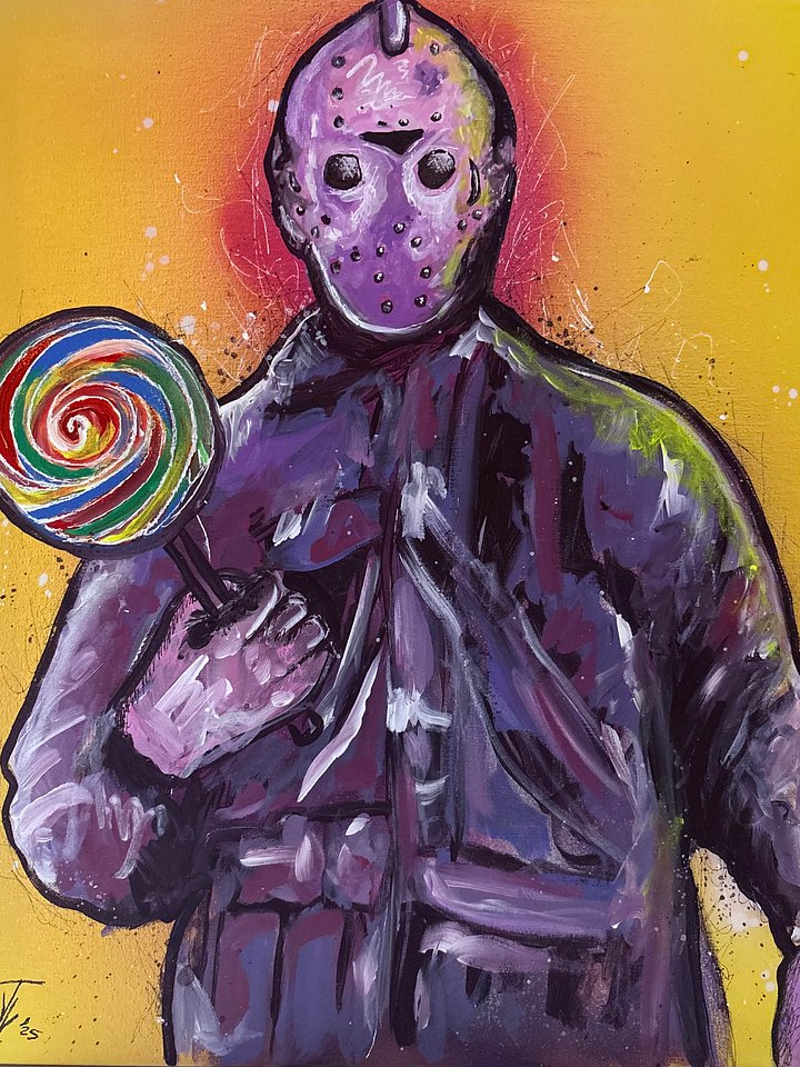16x20 Jason Voorhees Lolipop - Colorful Pop Art product image (1)