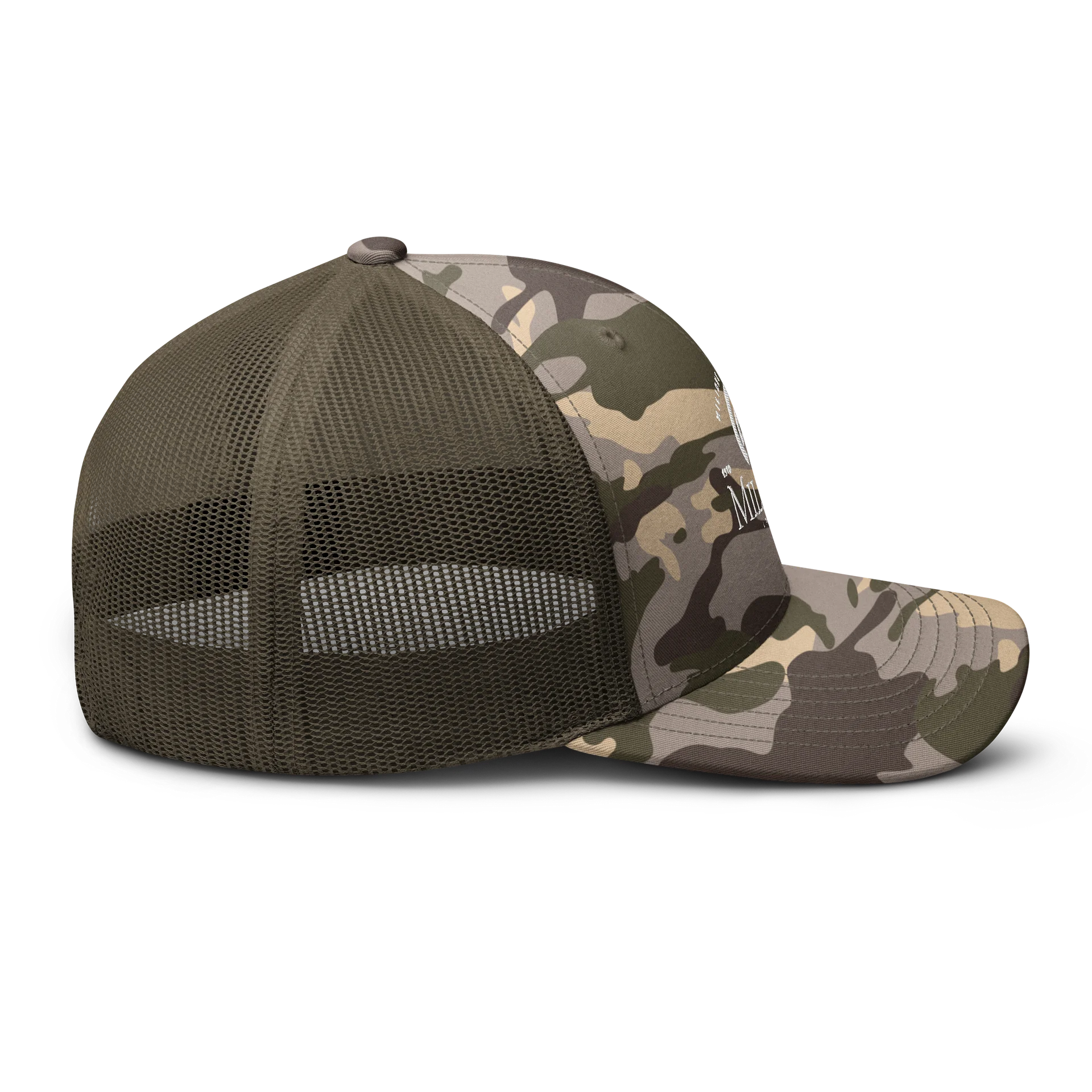 Pixel Face Logo Camouflage Trucker Hat product image (5)