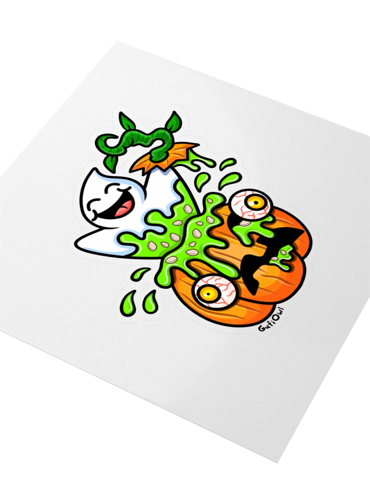 Pumpkin Ghost Sticker product image (7)