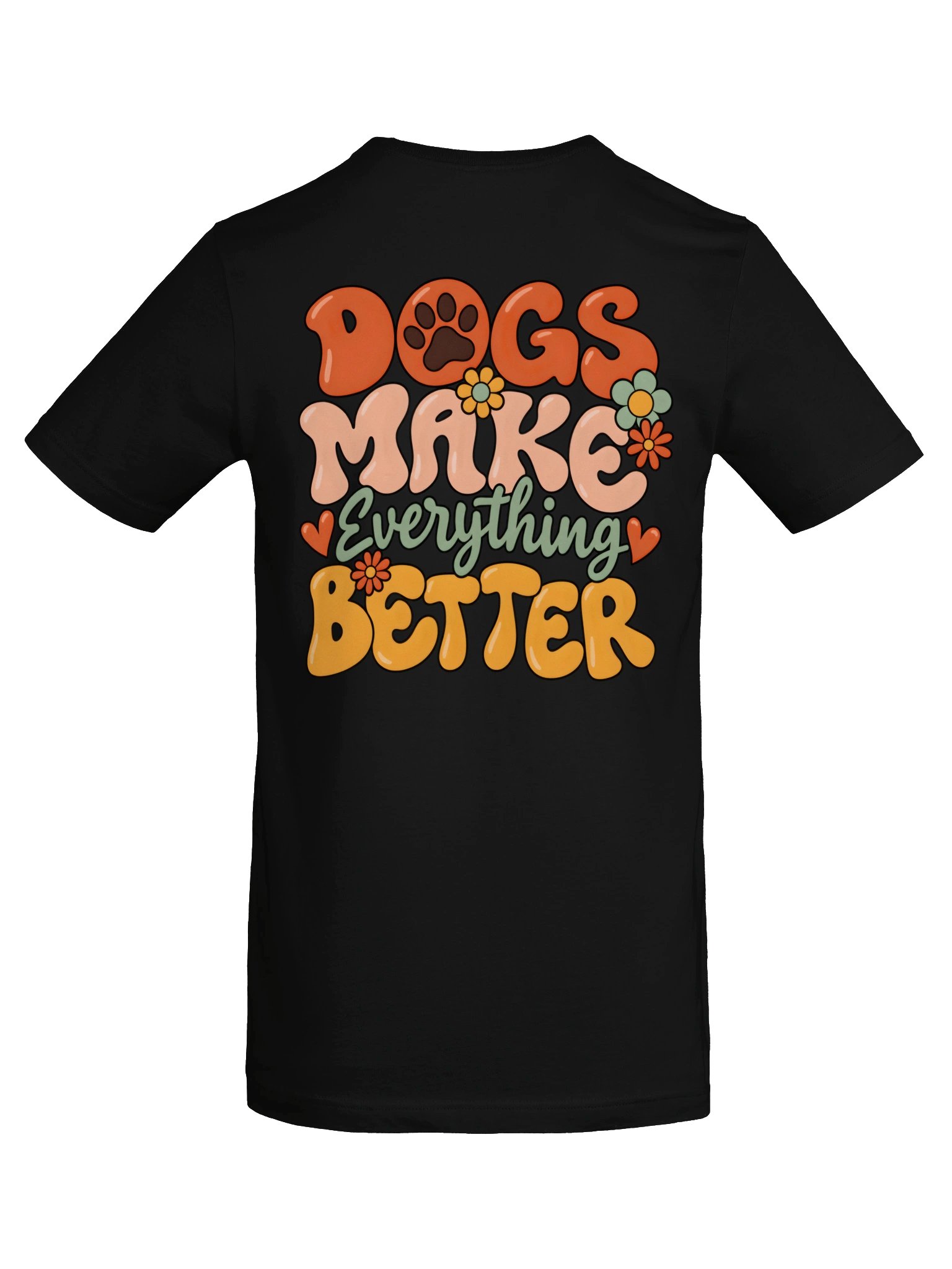 Orange Paw Print Minimal Tee product image (31)