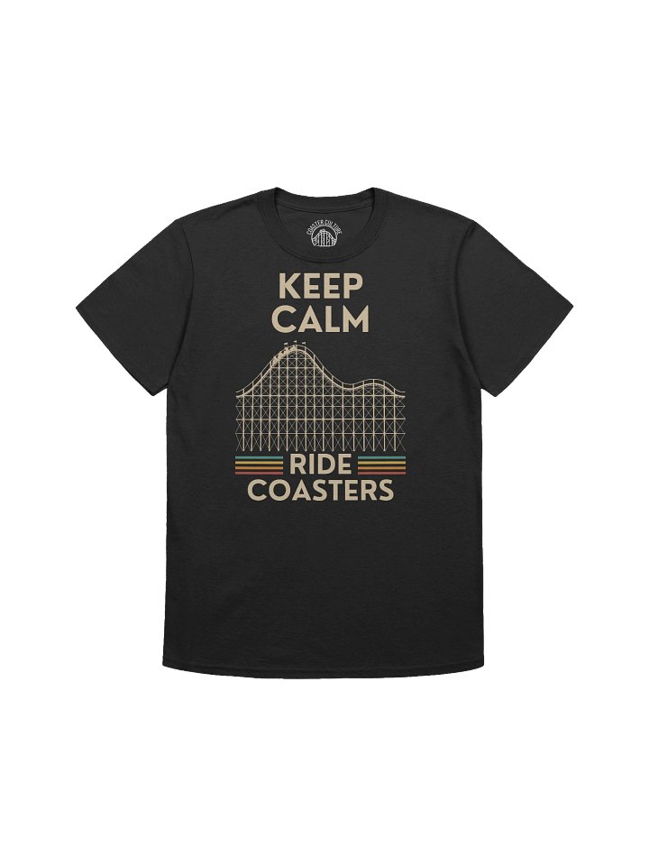 Keep Calm Ride Coasters T-Shirt – Retro Theme Park Fan Tee product image (1)