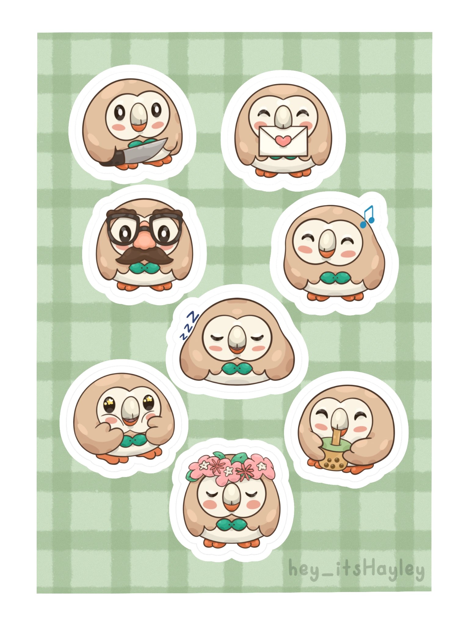 Leaf Owl Sticker Sheet product image (3)