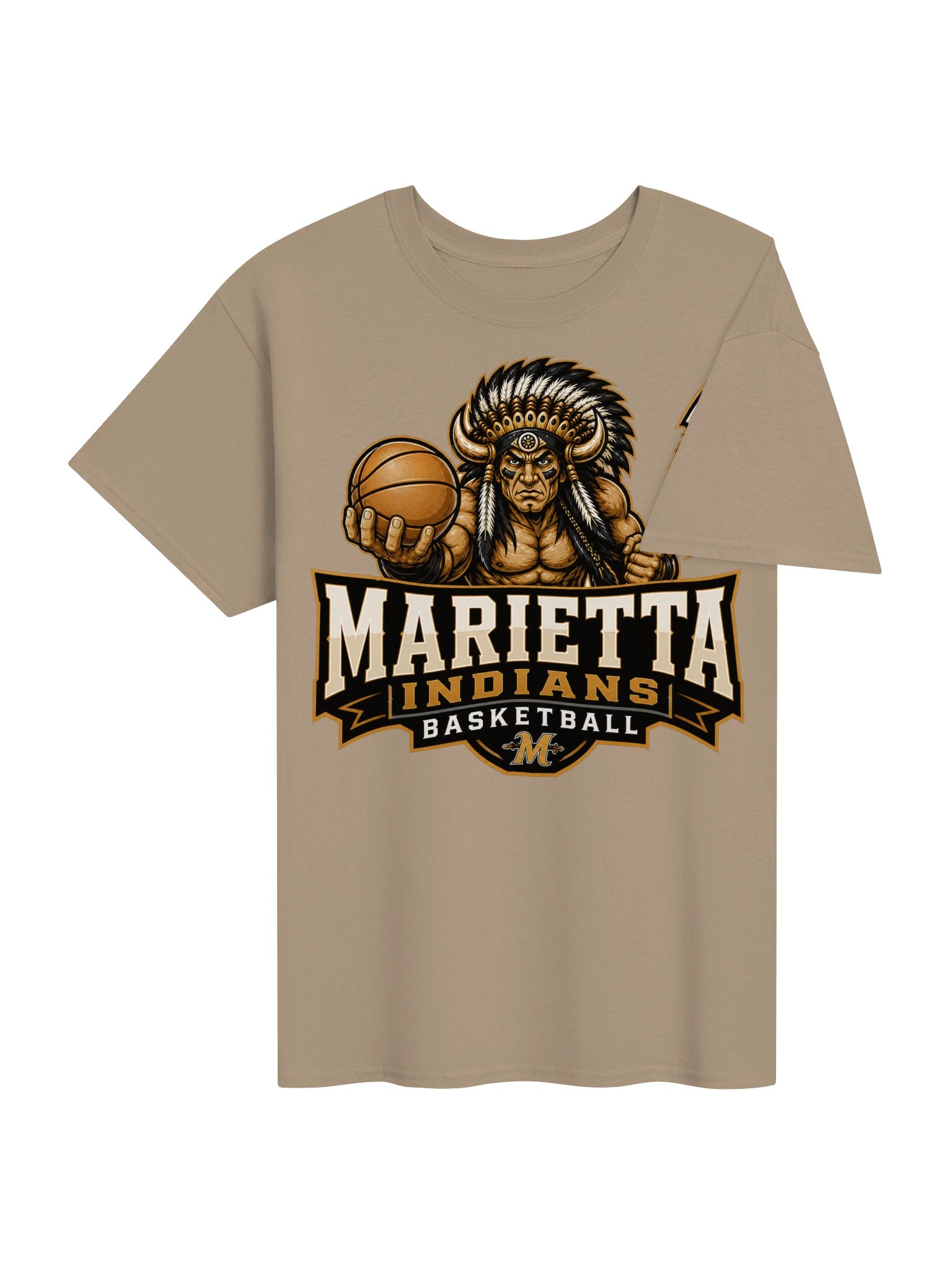 Marietta Indian Basketball Tee product image (64)