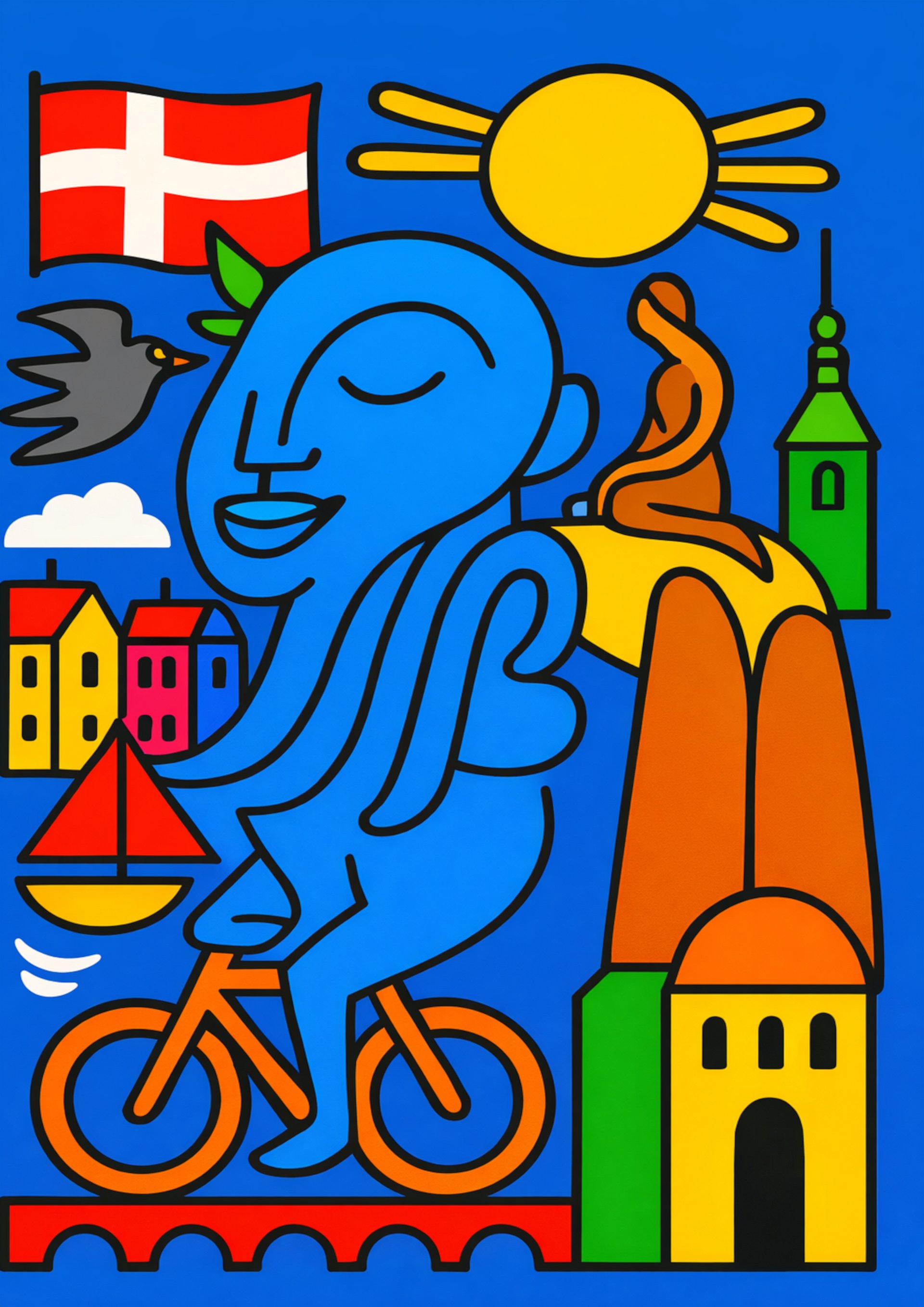 “Discover Denmark” Poster (3) – Scandinavian Wall Art Printable (A4 & US Letter PDF) product image (2)