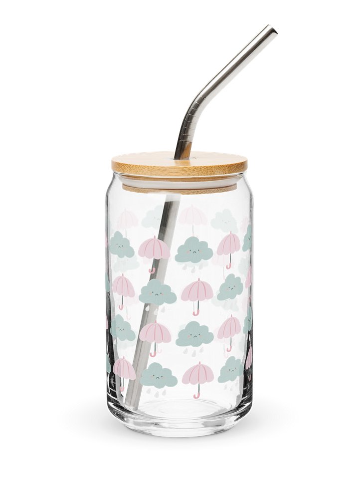 Rainy Day in Pink Glass Tumbler product image (5)