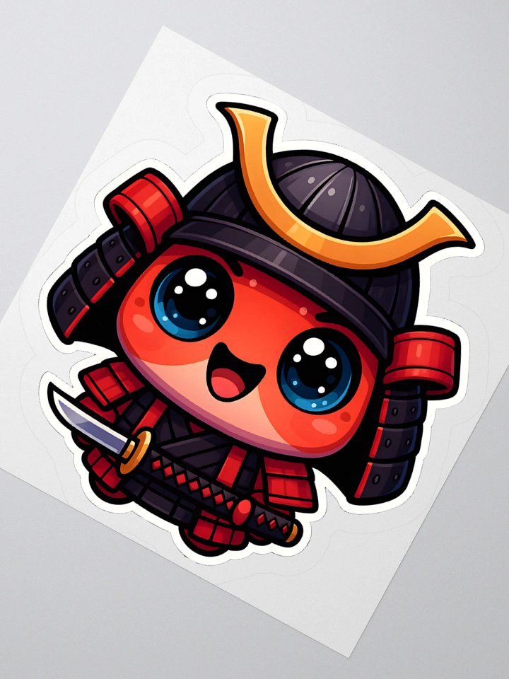 Blushing Samurai Fishy Kiss Cut Stickers product image (6)