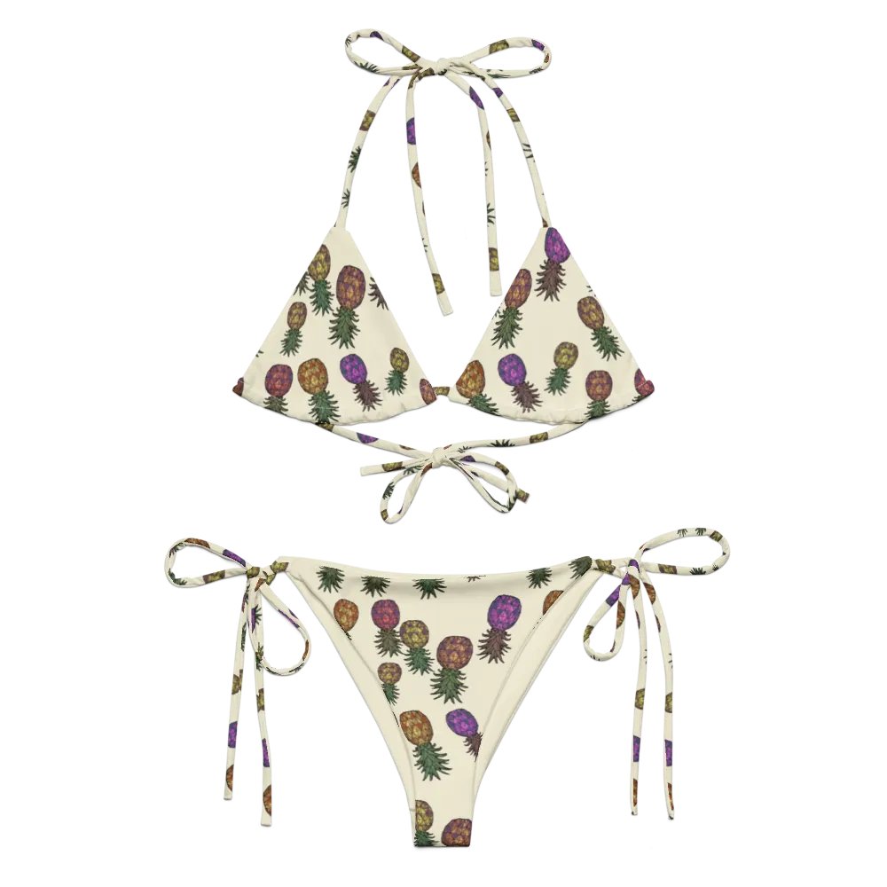 Upside-down Pineapple Swinger Pineapples Print Color Mix bikini product image (1)