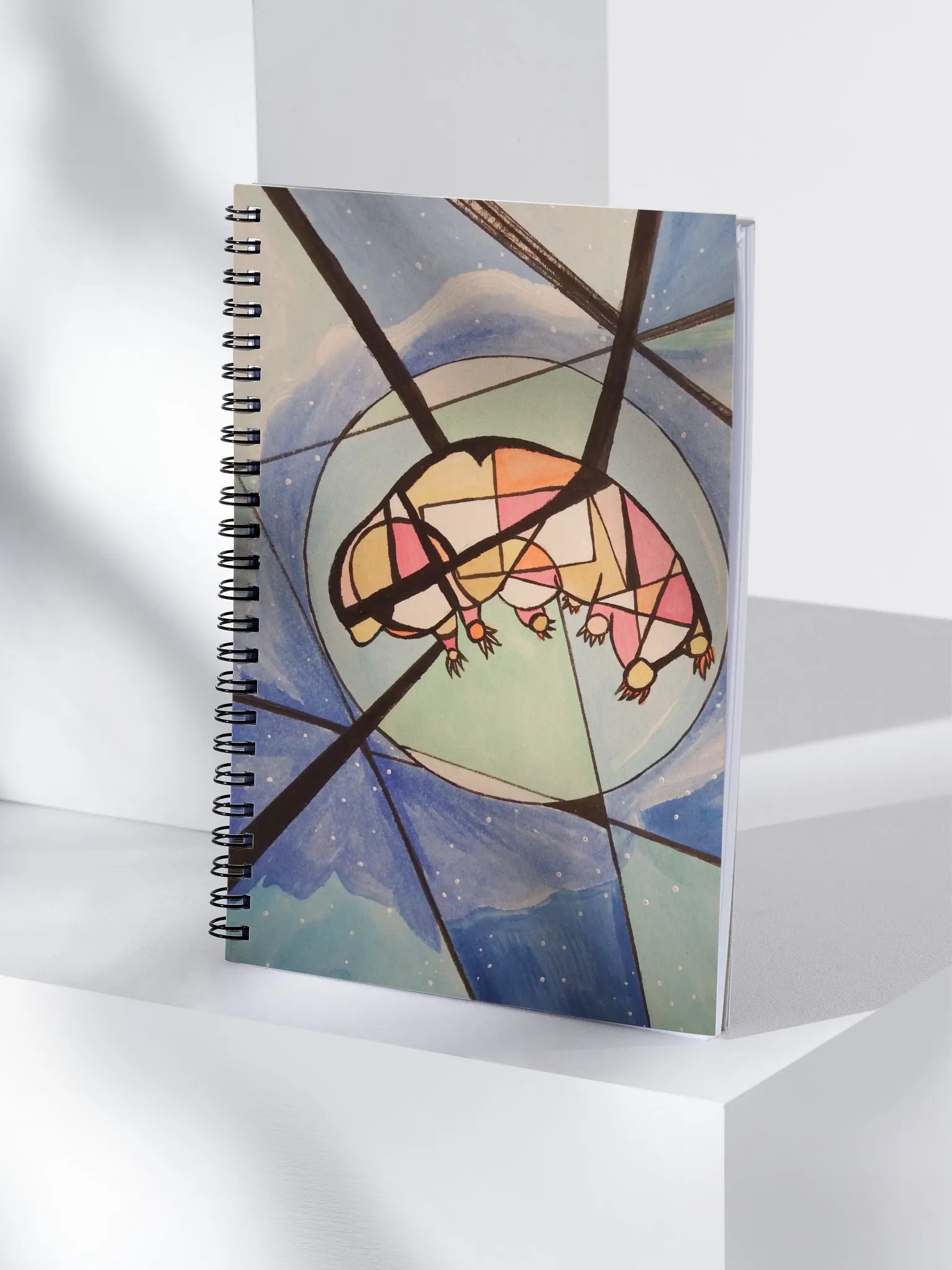 Cubism Painting: The Dream of a Tardigrade Spiral Notebook by Allcolor product image (4)