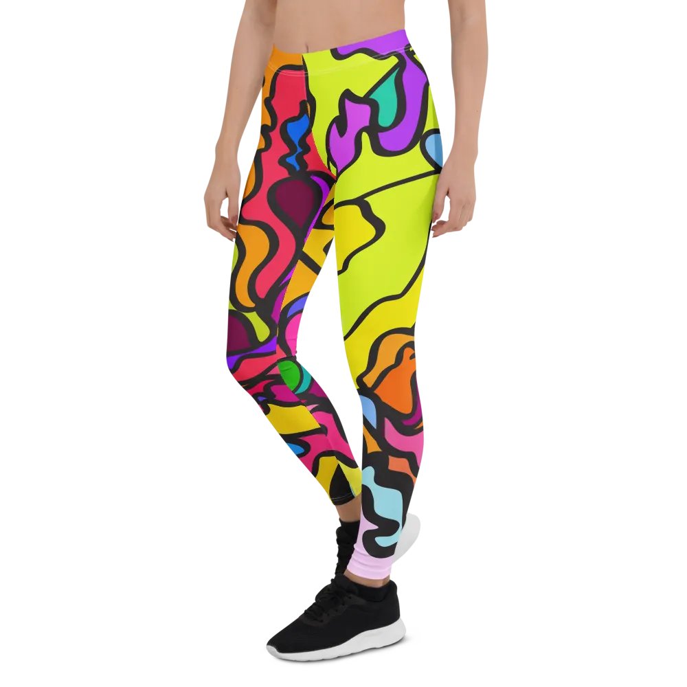 Flowing Colors All-Over Leggings – Wave at Sunset product image (4)