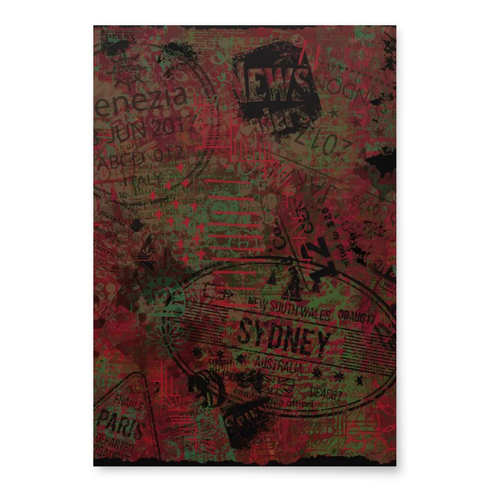 Red Green Grunge Wrapping Paper product image (4)