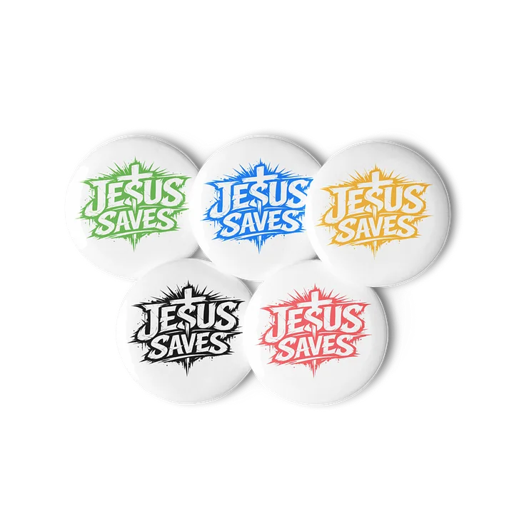 Jesus Saves Set of Pin Buttons product image (3)