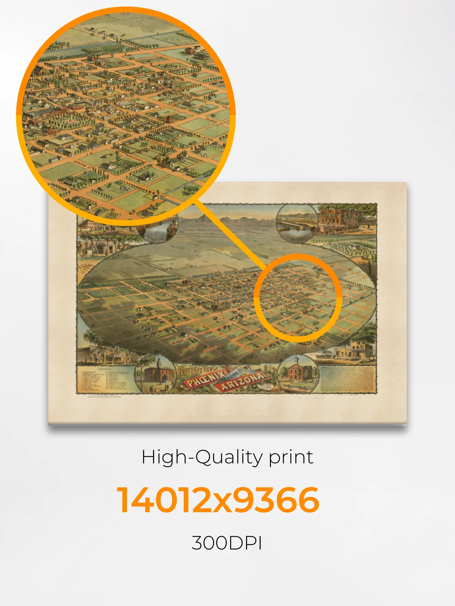 Phoenix Arizona 1885 (Canvas Print) product image (4)