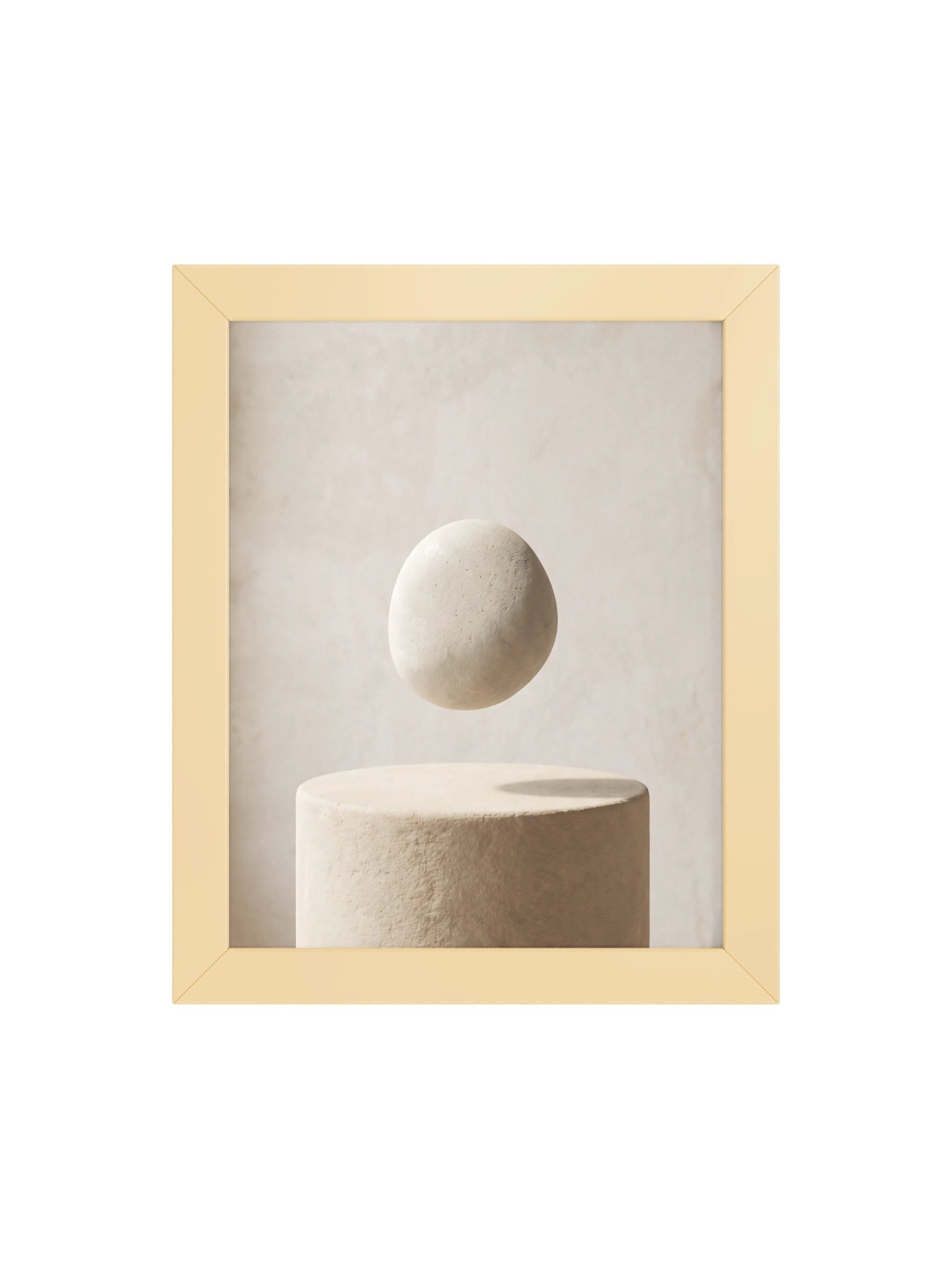 The Floating Stone - Surrealist Sculptural Wall Art product image (2)