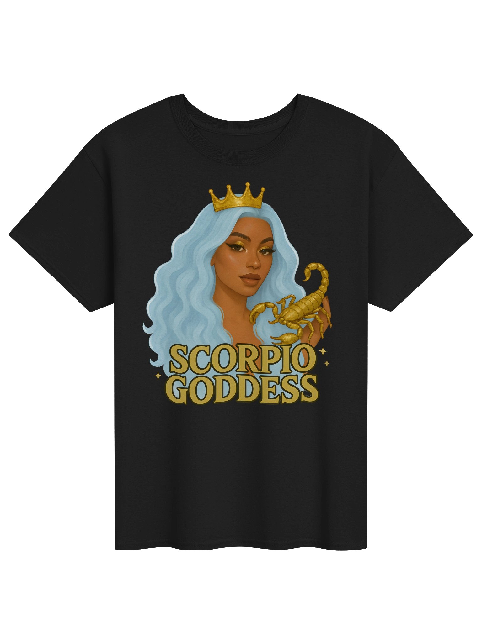 Scorpio Goddess Gold Crown Tee product image (1)