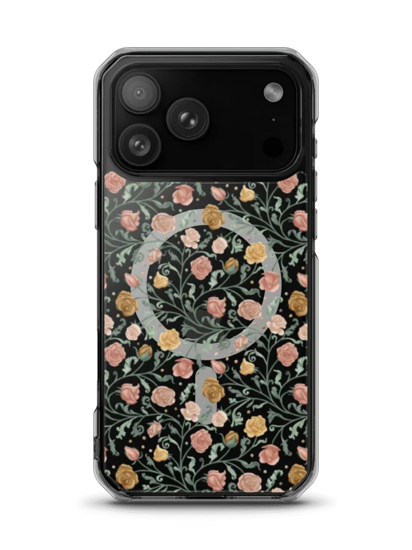 MagSafec lear case for iPhone, magical garden of Renaissance. Artistic floral protection with timeless elegance product image (1)