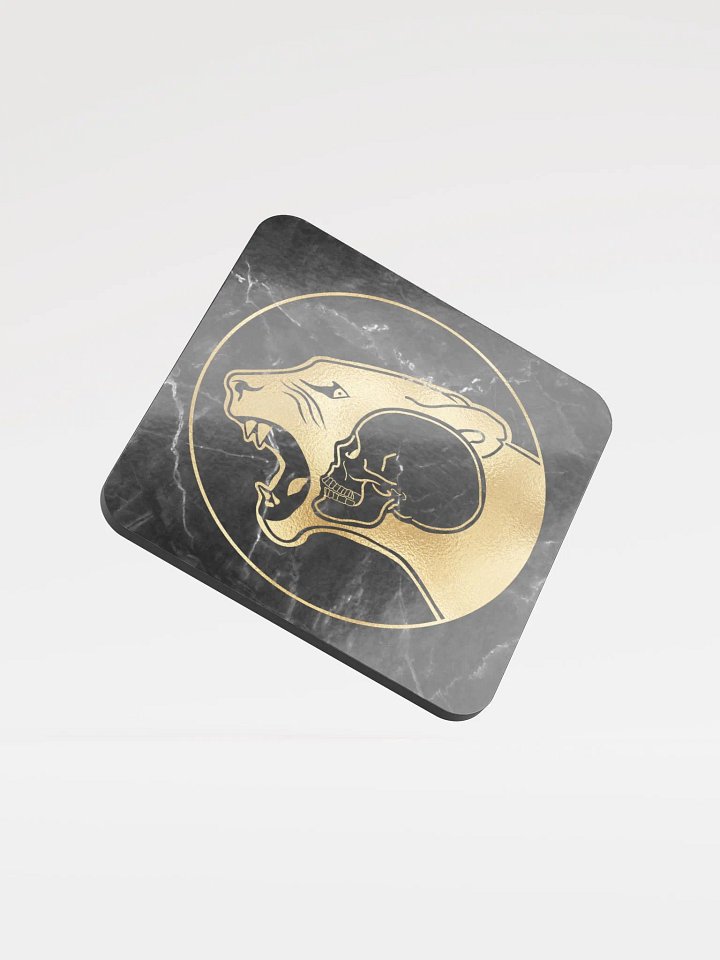 Sekhali Logo Gold Foil Glossed Cork Coaster product image (1)