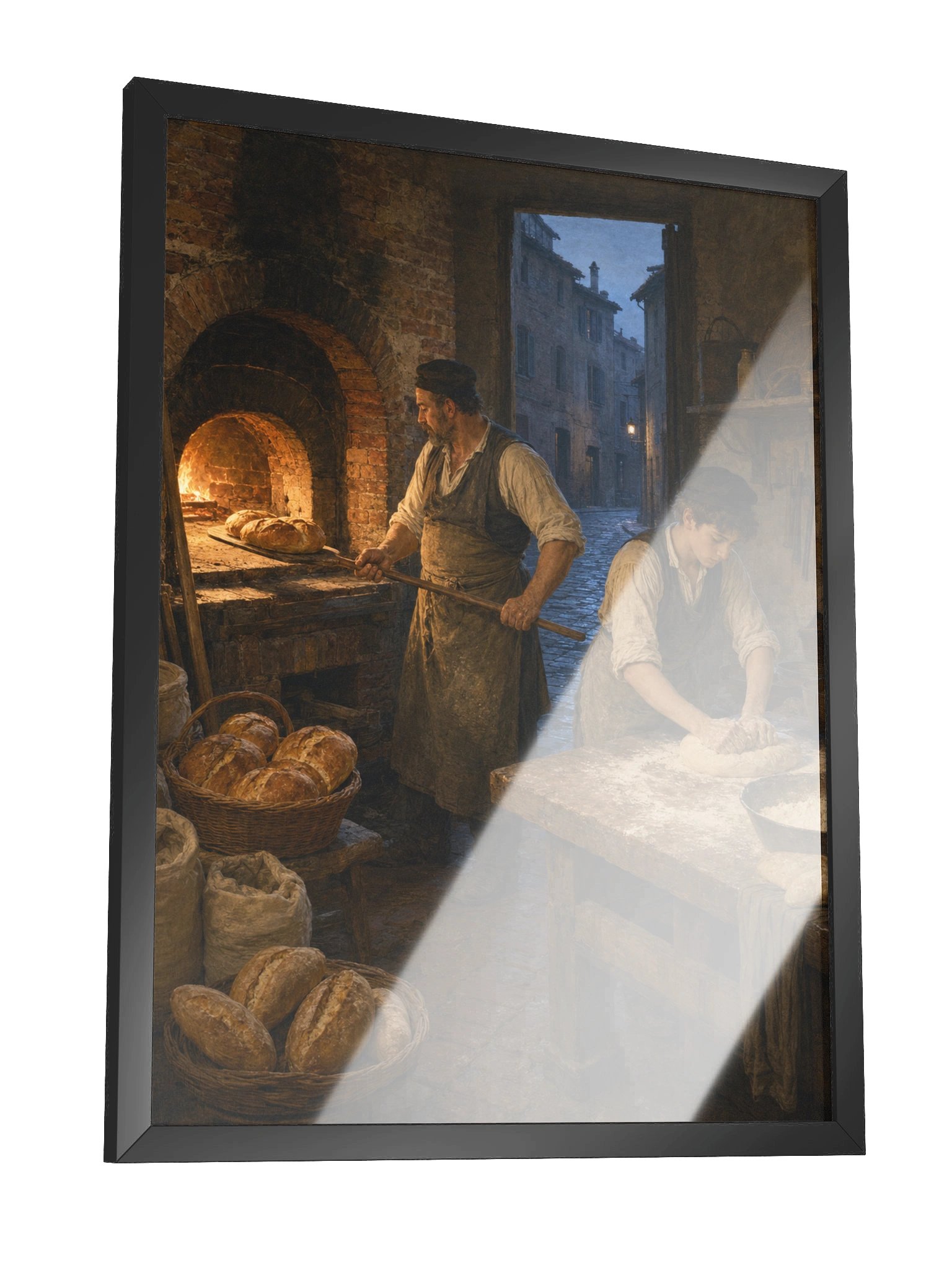Il Fornaio Prima dell’Alba — Framed Matte Art Print product image (5)