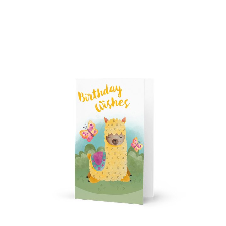 Llama Birthday Wishes Card product image (1)