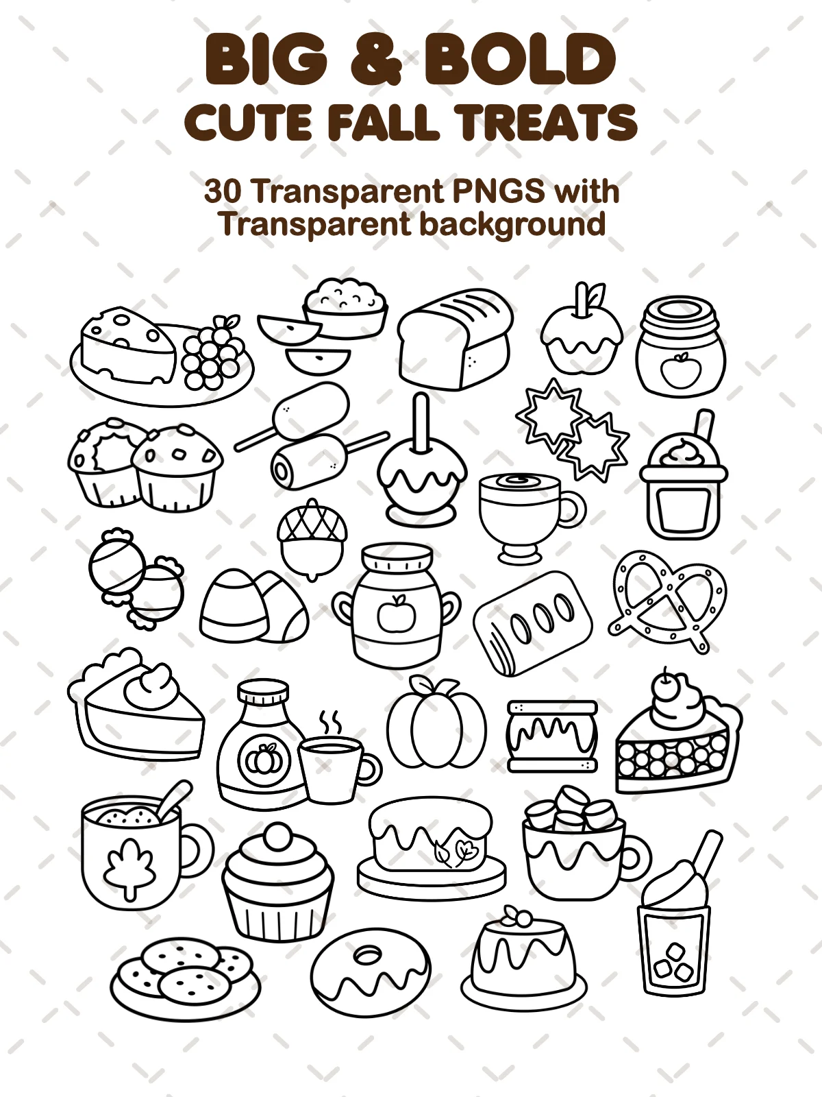 Cute Fall Treats Clipart Pack product image (3)