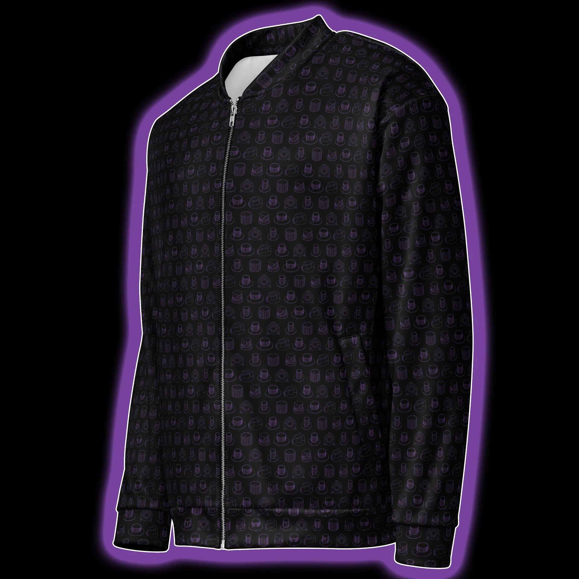 Synthesis Icons Studio Jacket - (7 Iconic Synth Knobs) AMETHYST product image (2)