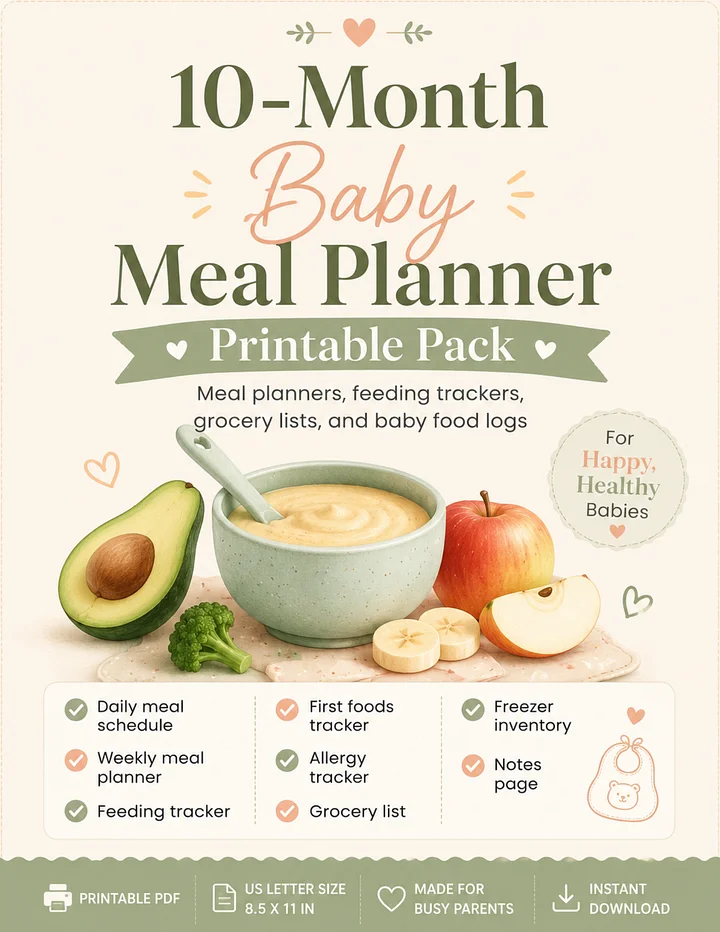 10-Month Baby Meal Planner Printable Pack product image (1)
