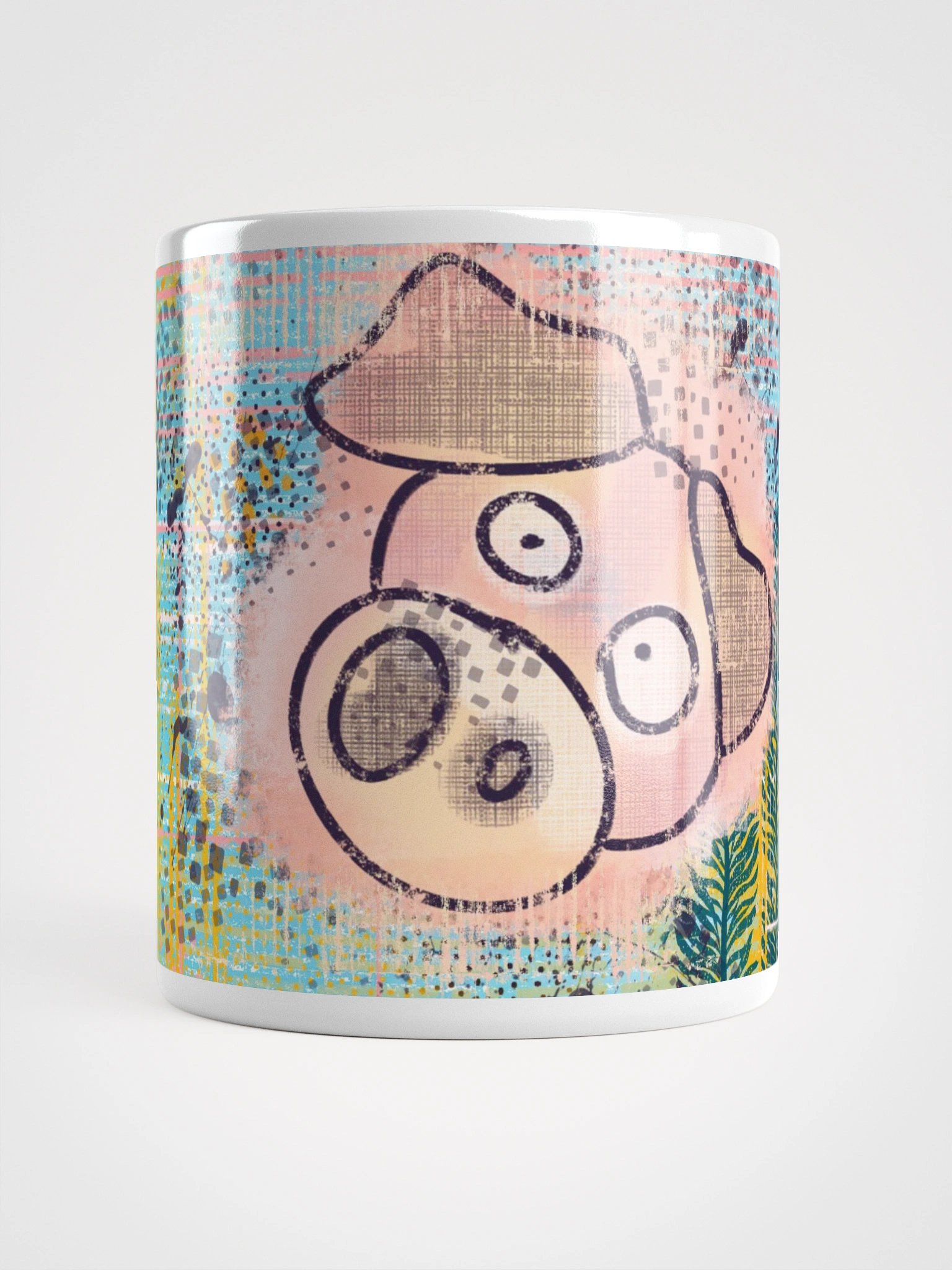 Funny Hand Drawn Cartoon Pig Mug product image (1)