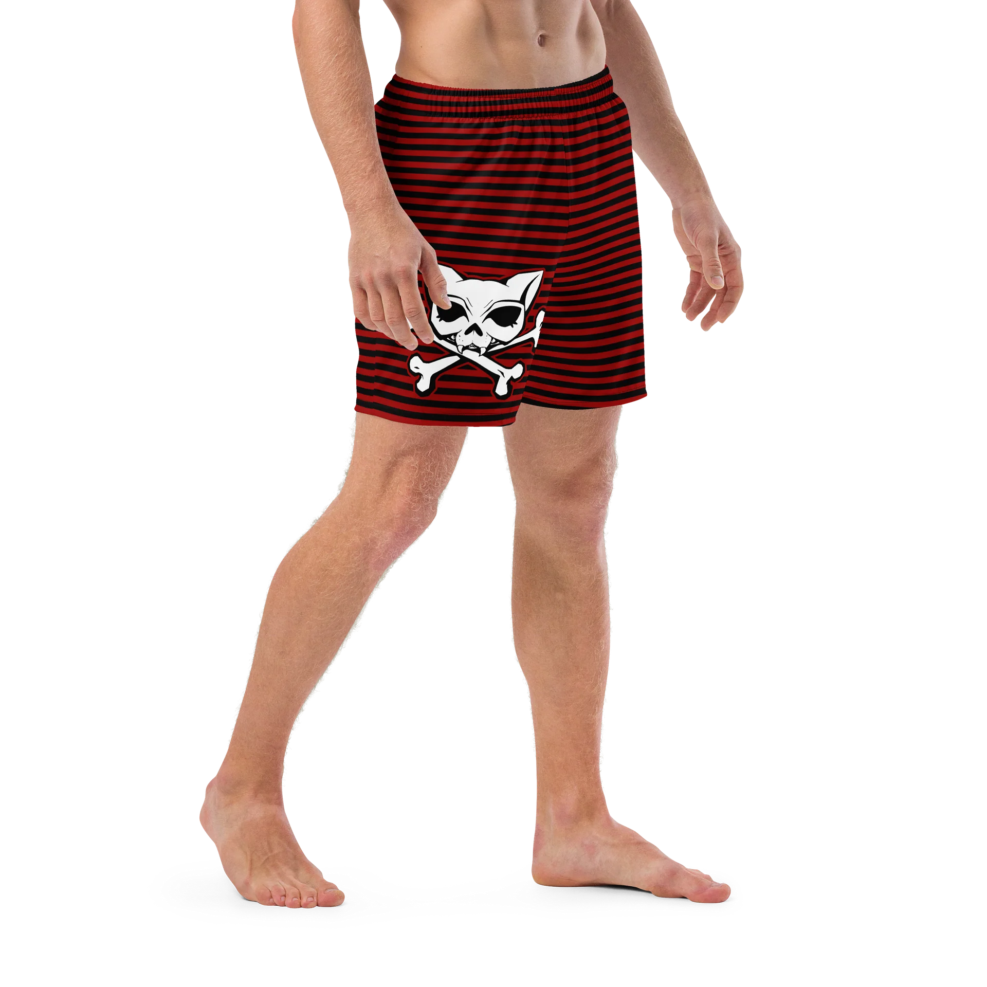 Red and Blaque Redlne Kat Skull Swim Shorts product image (6)