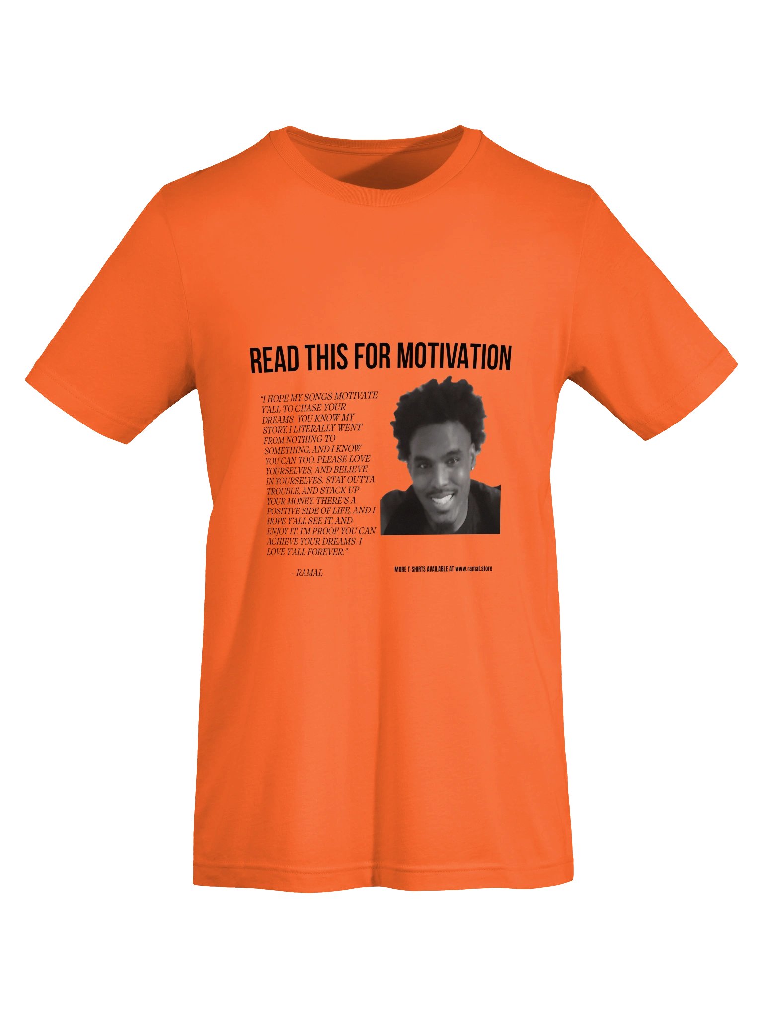 ORANGE MOTIVATIONAL T-SHIRT product image (5)