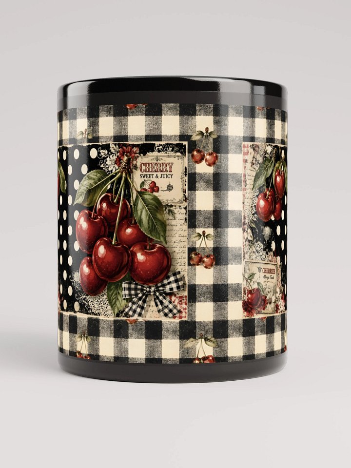 Chic Cherry - Vintage Cherry Check Mug product image (2)