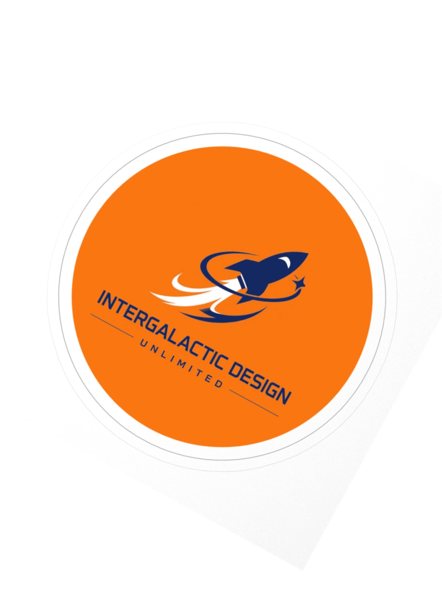 Orange Rocket Badge Sticker (3 in) product image (2)