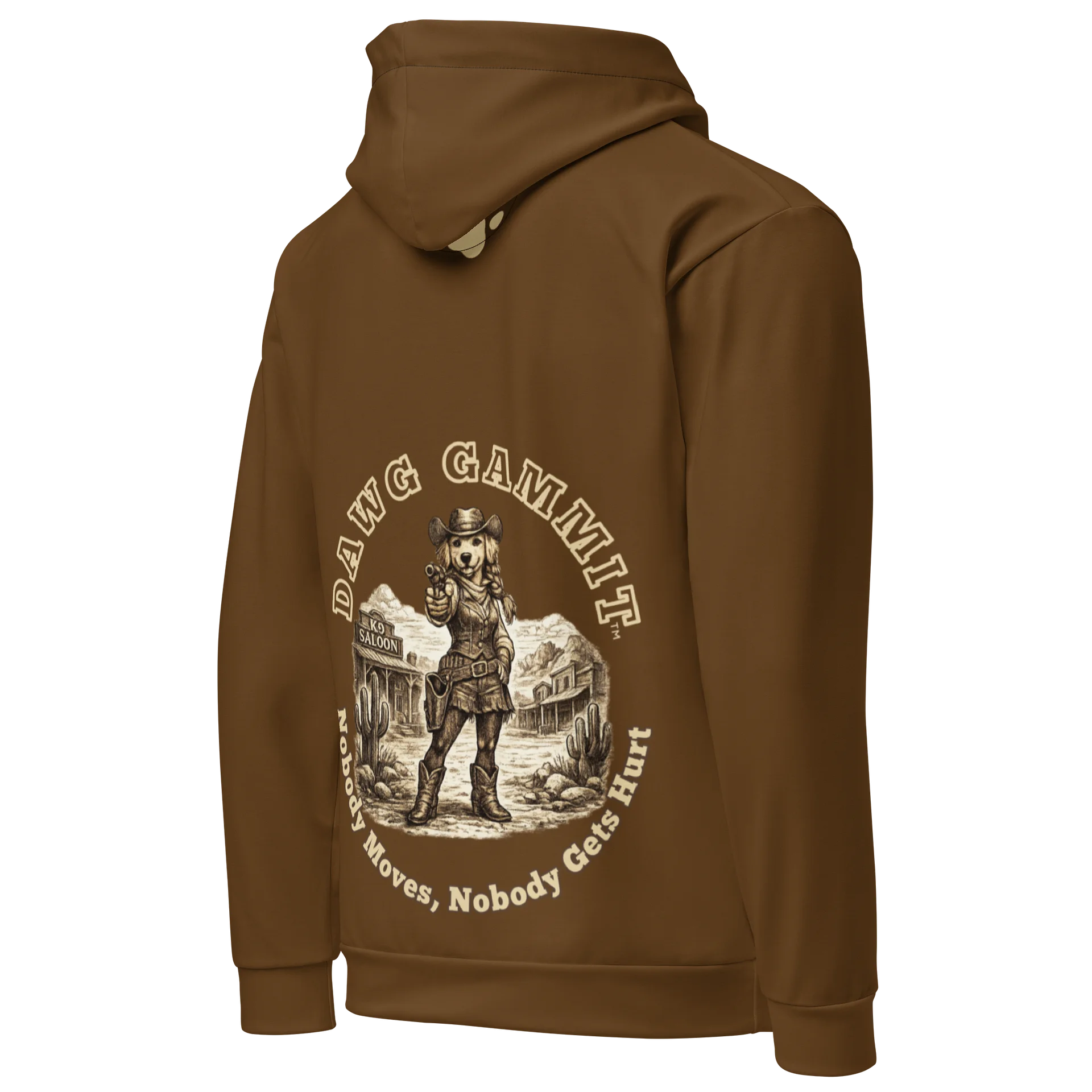 DAWG GAMMIT™ Female Golden Retriever Brown Hoodie Nobody Moves product image (2)