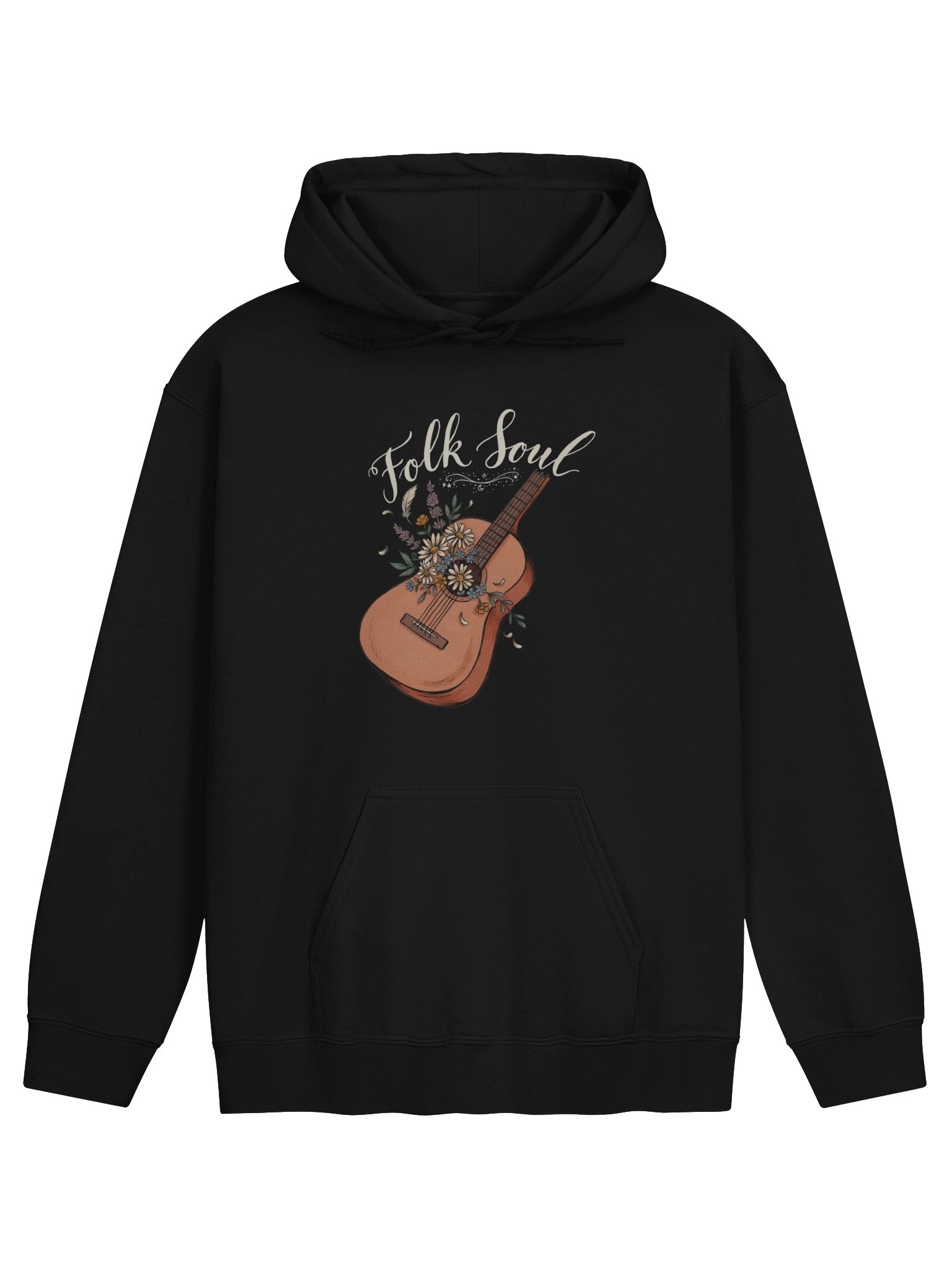 Folk Song Floral Guitar Hoodie product image (2)