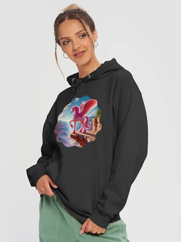 Lane Seven Premium Pullover Hoodie | AI's work is a design of a unicorn colored horse with wings product image (1)