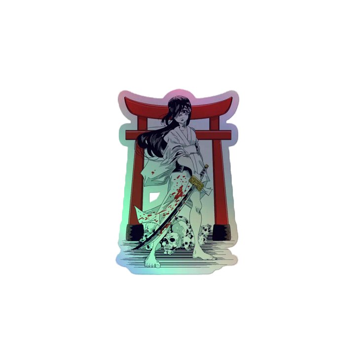 Bloodstained Katana Holographic Sticker Set product image (2)