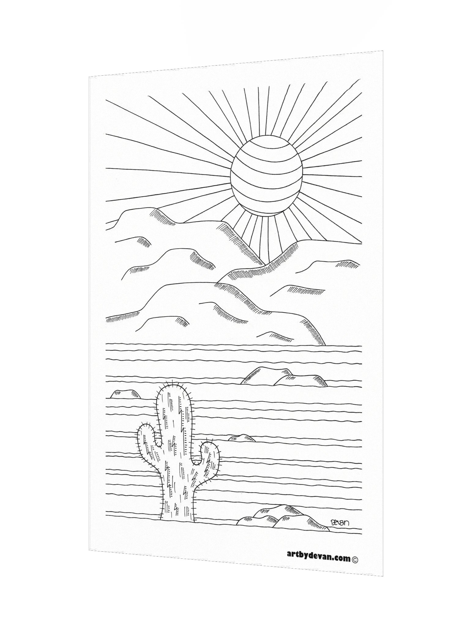 Color Your Own Art: Desert Scape product image (3)