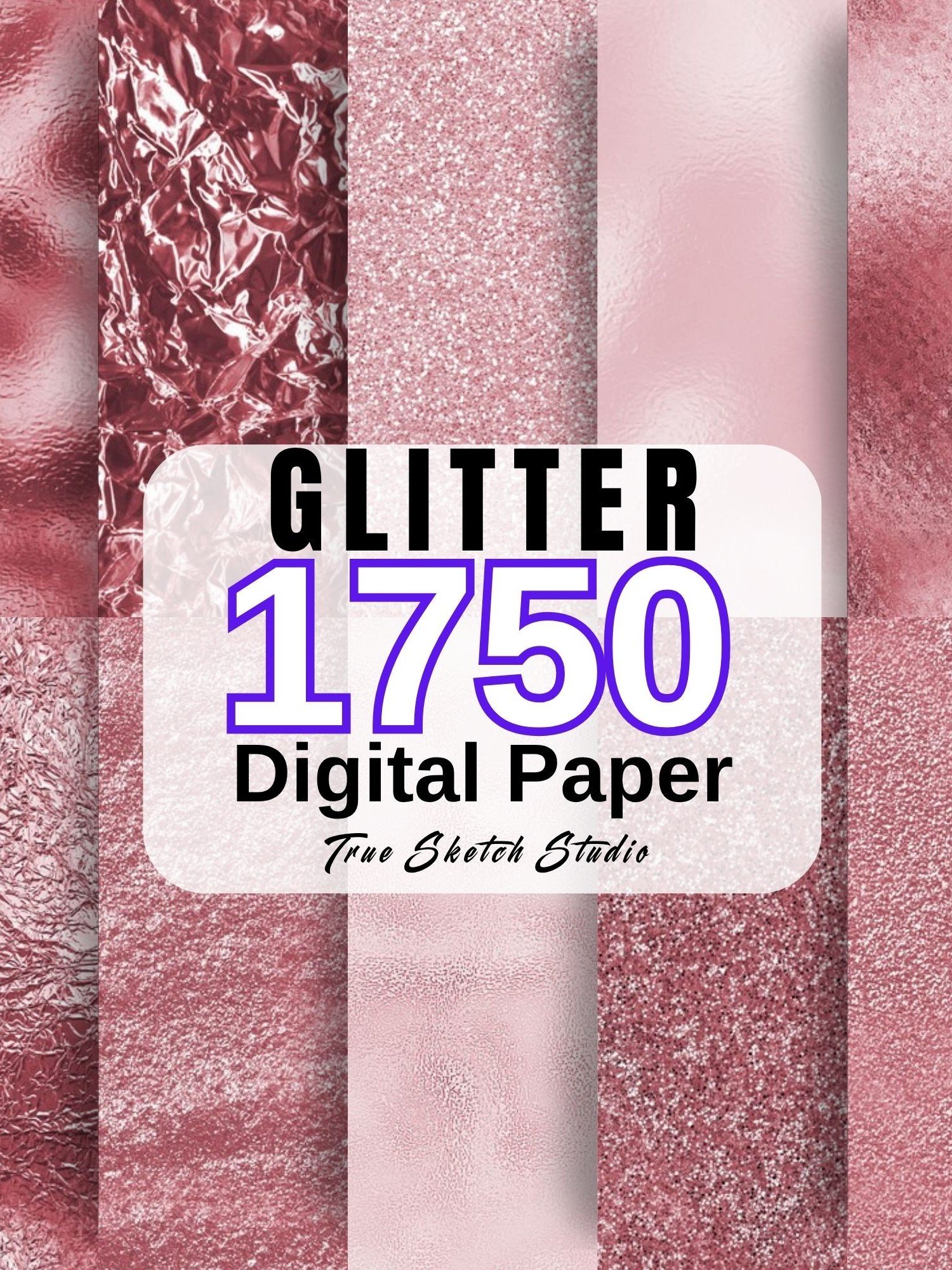 1750 Glitter Digital Paper Bundle, Sparkle Texture PNG product image (12)