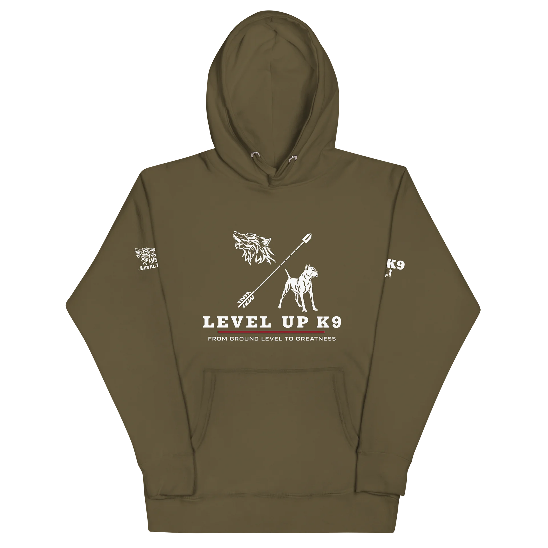 Level-UP K9 Standard Hoodie ( Military Green ) product image (2)
