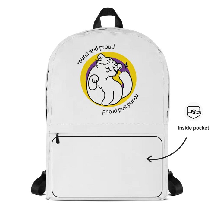 Round and Proud Manul Intersex Version - Backpack product image (2)