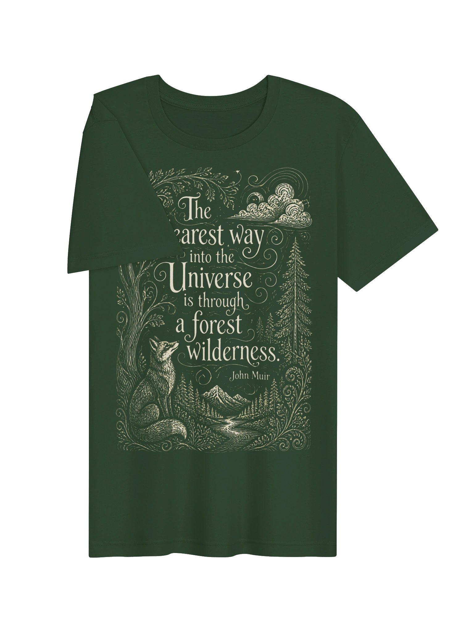 John Muir Forest Quote Shirt, Woodland Nature Tee, Vintage Hiking Graphic product image (4)