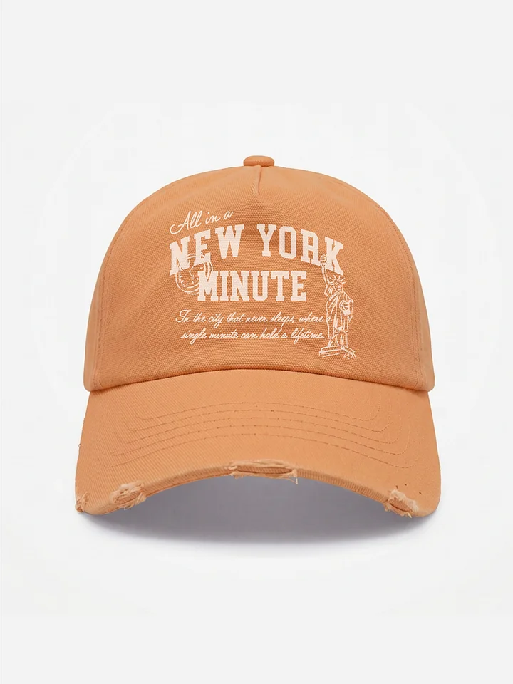 NYM Distressed Mid-Profile 5 Panel Hat product image (1)