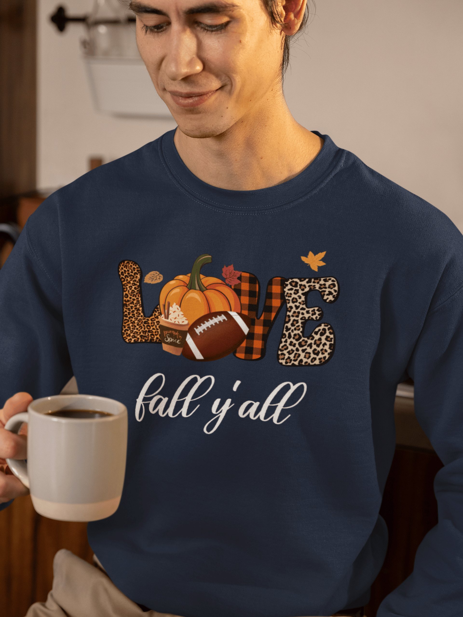 Love Fall Y'all Football Pumpkin Spice Sweatshirt product image (1)