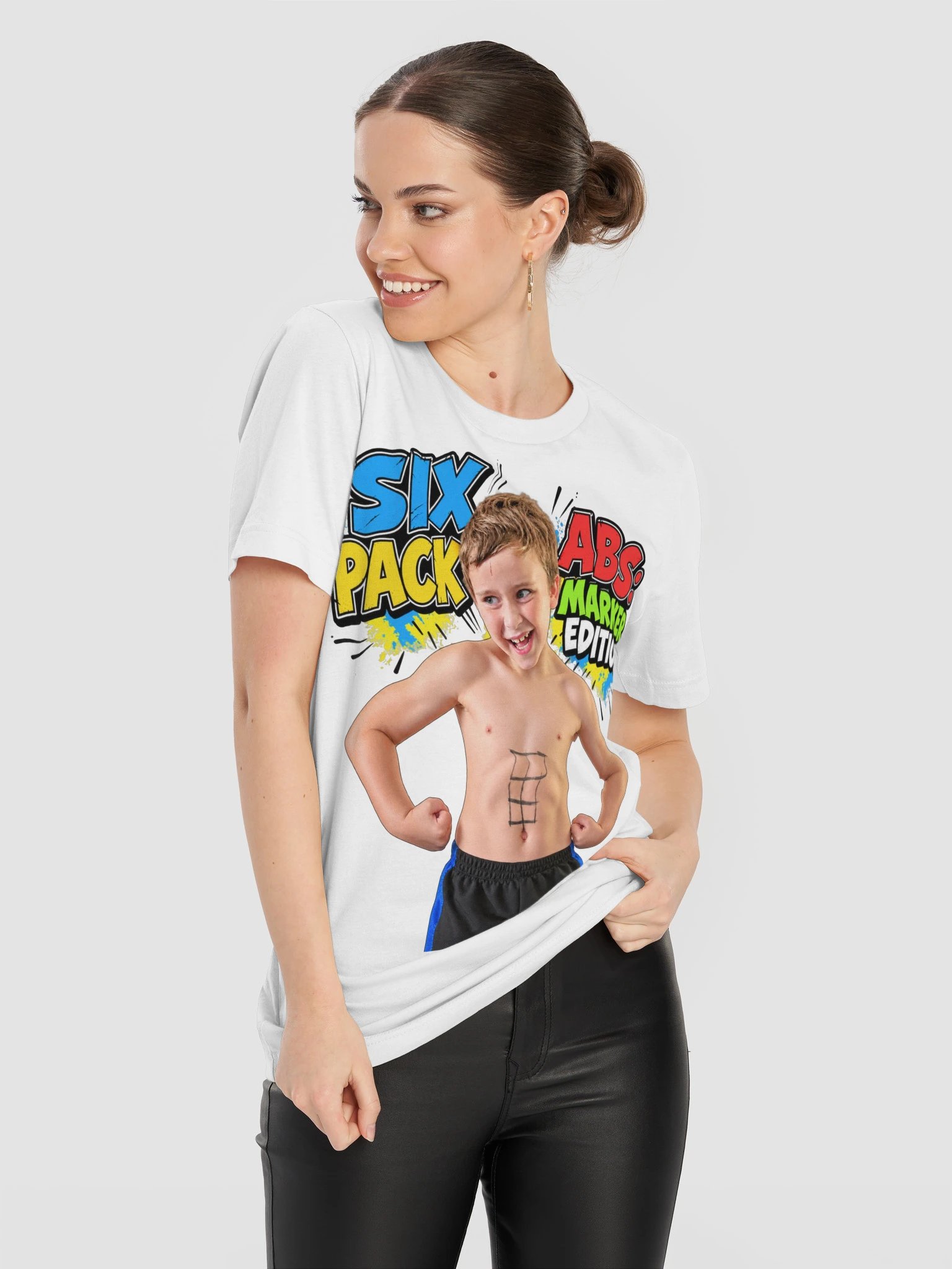 6 Pack Abs, Black Marker Edition T-Shirt product image (11)