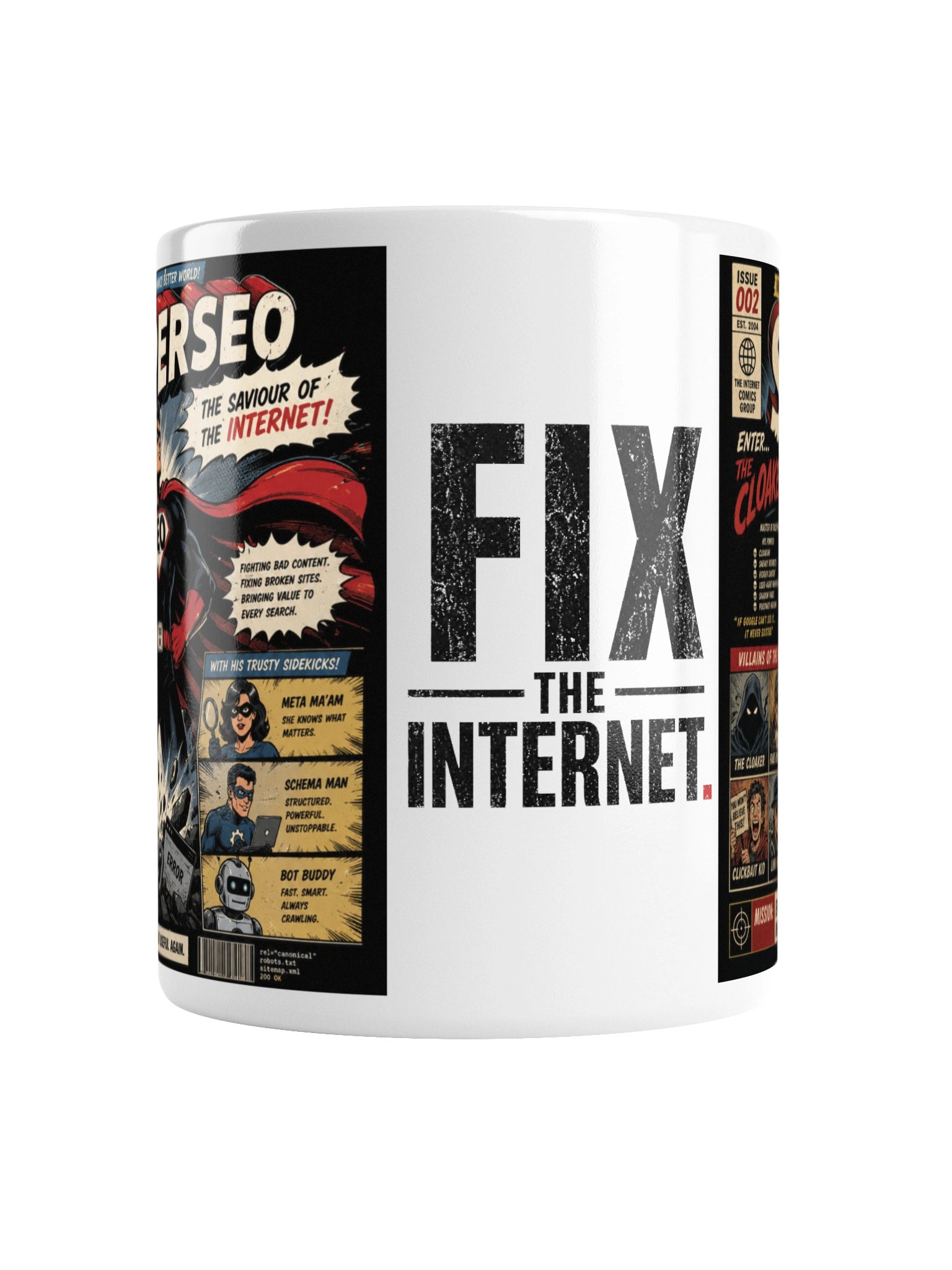 SUPERSEO — "Fix the Internet" Comic Mug product image (2)