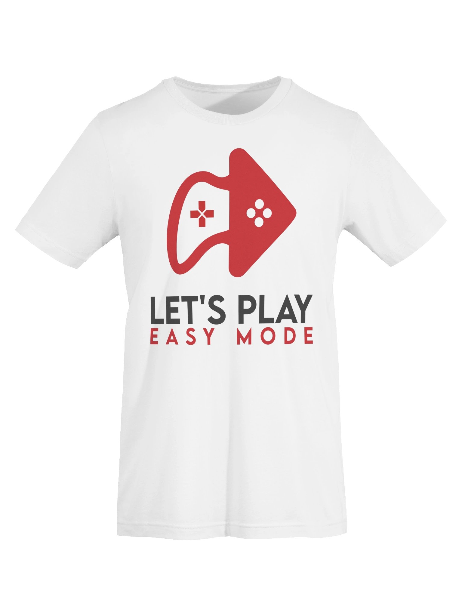 Let’s Play Easy Mode Classic Logo Unisex Soft Tee – White product image (5)