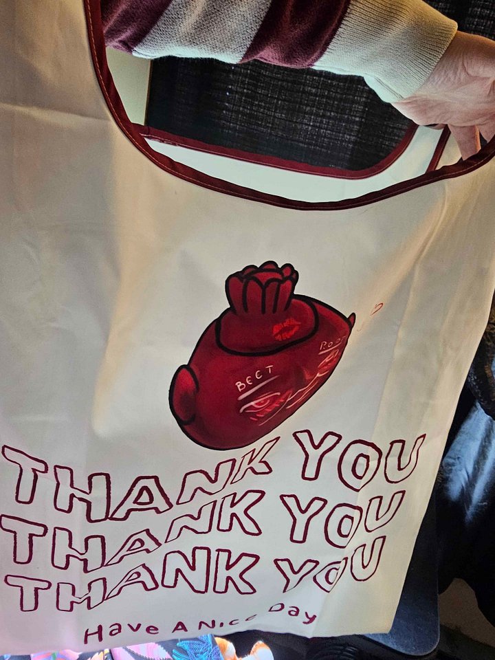 Beet Poot reusable shopping bag product image (2)