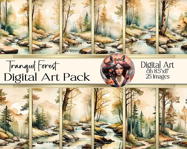 Tranquil Forest Digital Art Pack product image (1)